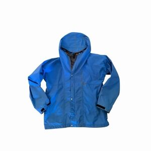 Vintage The North Face Blue Jacket gore tex Brown Label Mens Large Zipper Broken